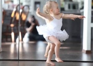 Baby ballerina in white