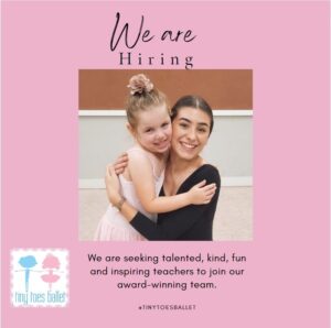 We are hiring ballet teachers wanted